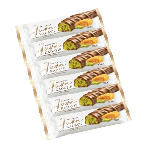 Juva Antep Fıstığı Ve Kadayıflı Dubai Çikolatası Bar, 30g x 6 Adet