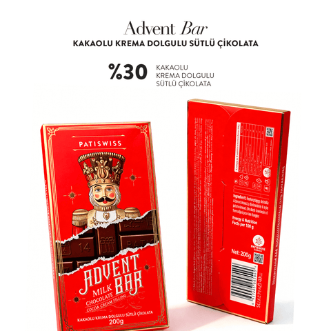 Kakaolu Krema Dolgulu Sütlü Çikolata, 200G