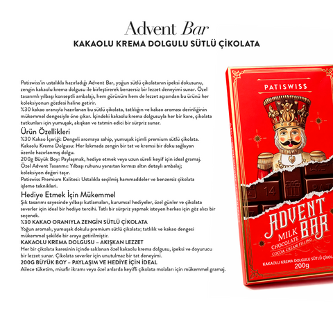 Kakaolu Krema Dolgulu Sütlü Çikolata, 200G