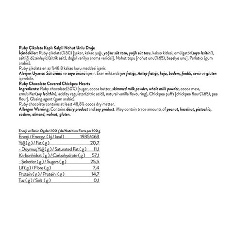 Karışık Çikolata Kaplı Kalpli Nohut Unlu Draje Kova, 125G