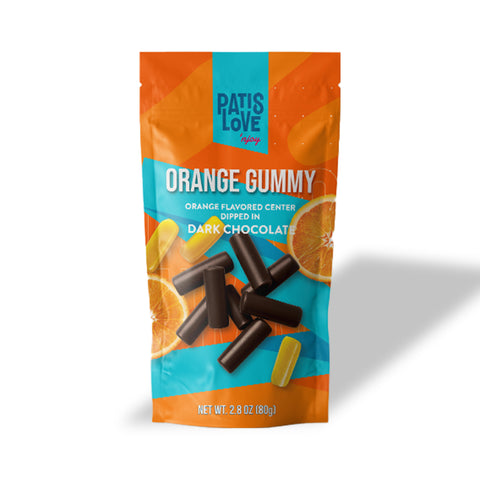 Patislove Bitter Çikolata Kaplı Portakallı Yumuşak Şekerleme, 80G