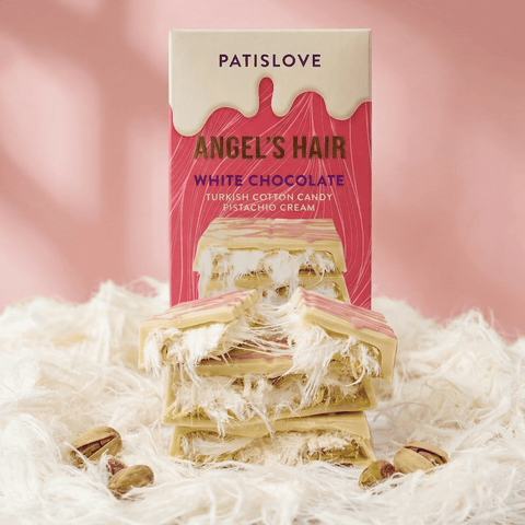 Patislove Antep Fıstığı Kremalı ve Pişmaniye Dolgulu Beyaz Çikolata, 180G