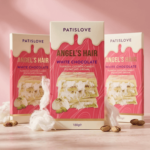 Patislove Antep Fıstığı Kremalı ve Pişmaniye Dolgulu Beyaz Çikolata, 180G
