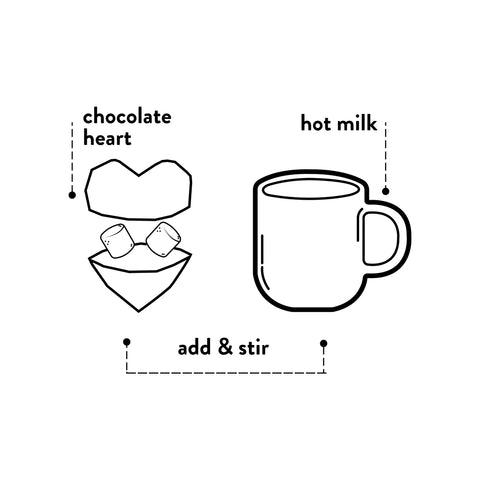 Patislove Heart Chocolate Bomb – Marshmallow Dolgulu Kalp Sıcak Çikolata, 35G