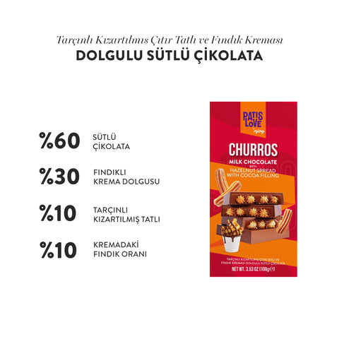 Patislove Çıtır Tatlı ve Fındık Kreması Dolgulu Sütlü Çikolata, 100G