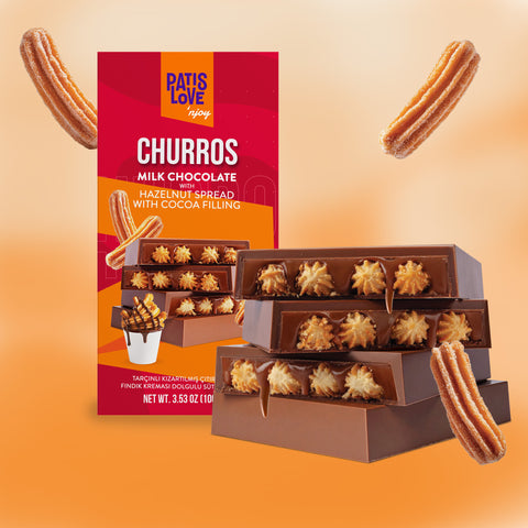 Patislove Çıtır Tatlı ve Fındık Kreması Dolgulu Sütlü Çikolata, 100G