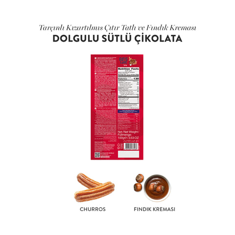 Patislove Çıtır Tatlı ve Fındık Kreması Dolgulu Sütlü Çikolata, 100G