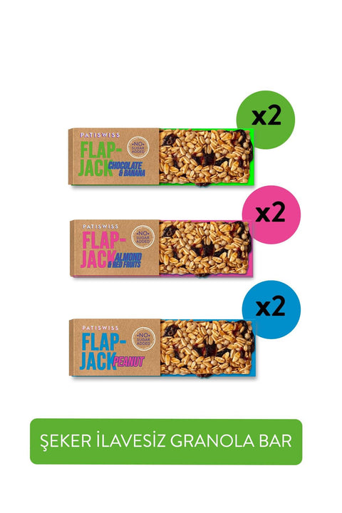 Şeker İlavesiz Granola Bar Set 60g x 6 Adet